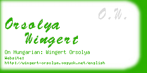 orsolya wingert business card